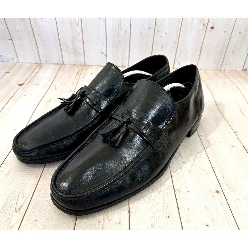 Florsheim Imperial Shoes 17090-001 Black Leather‎ Tassel Loafer Size 13D